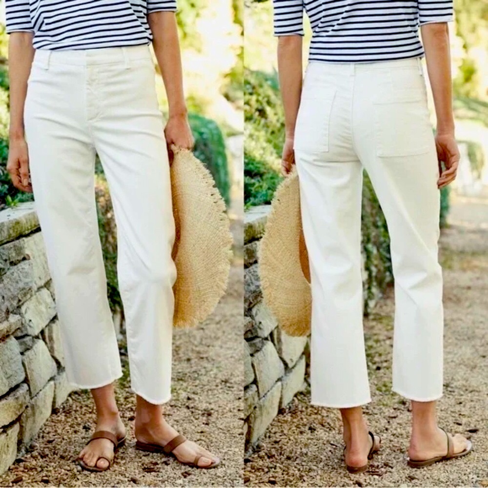Frank & Eileen White Cropped Pants